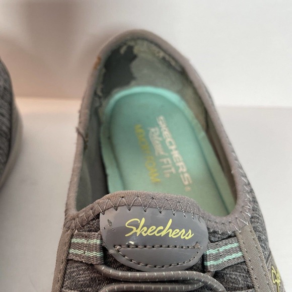 Skechers Shoes 6 Relaxed Fit Memory Foam Bungee Walking Sneakers 22468 Gray - Picture 6 of 15